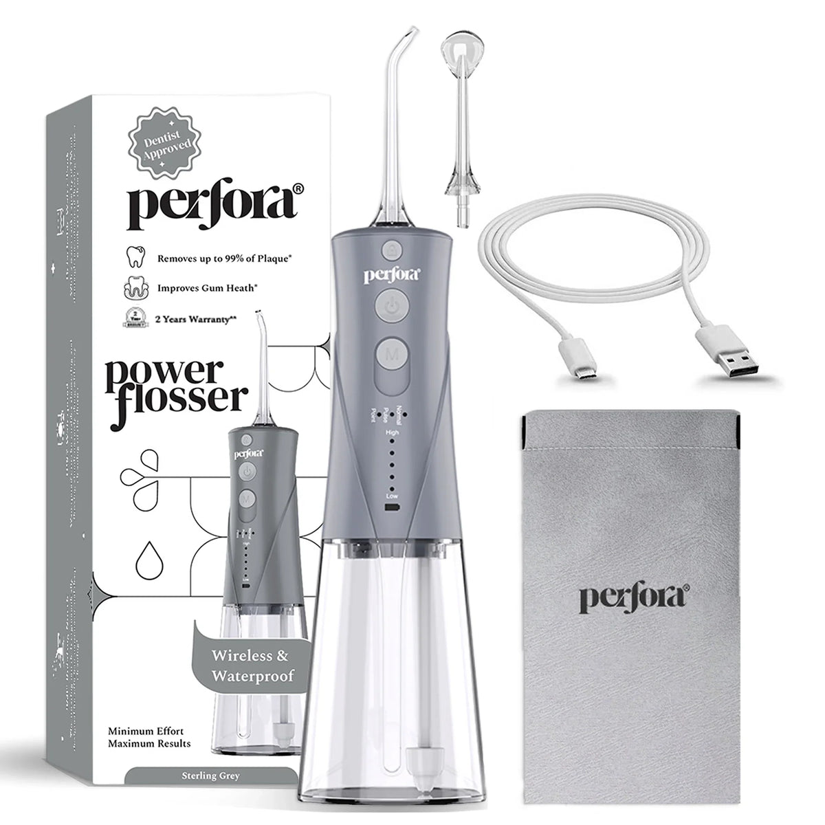 Power Dental Flosser and Lemon mint Mouthwash (300ML) — reference demo