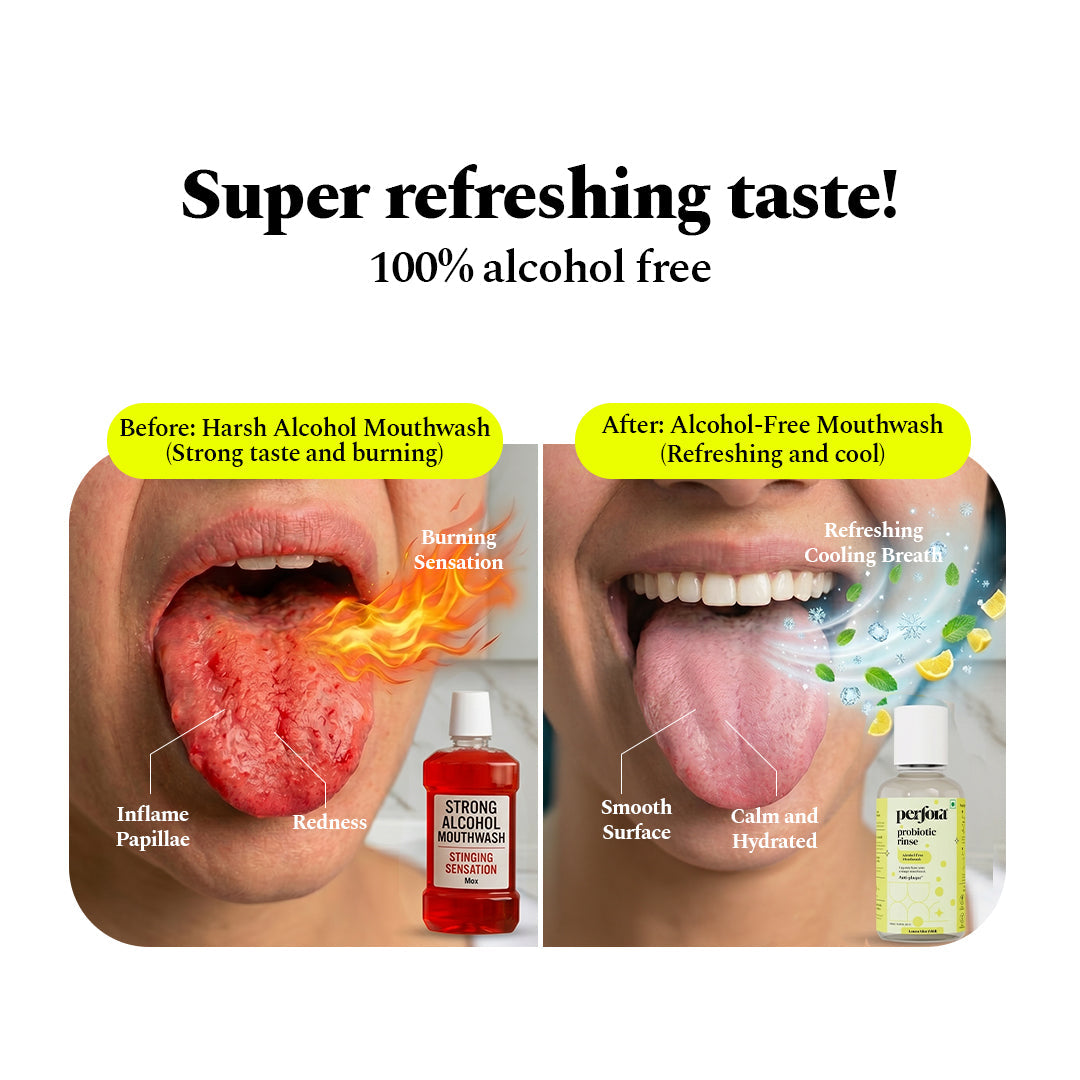 Lemon Mint Probiotic Anti-Plaque Mouthwash (500 ML) — reference demo