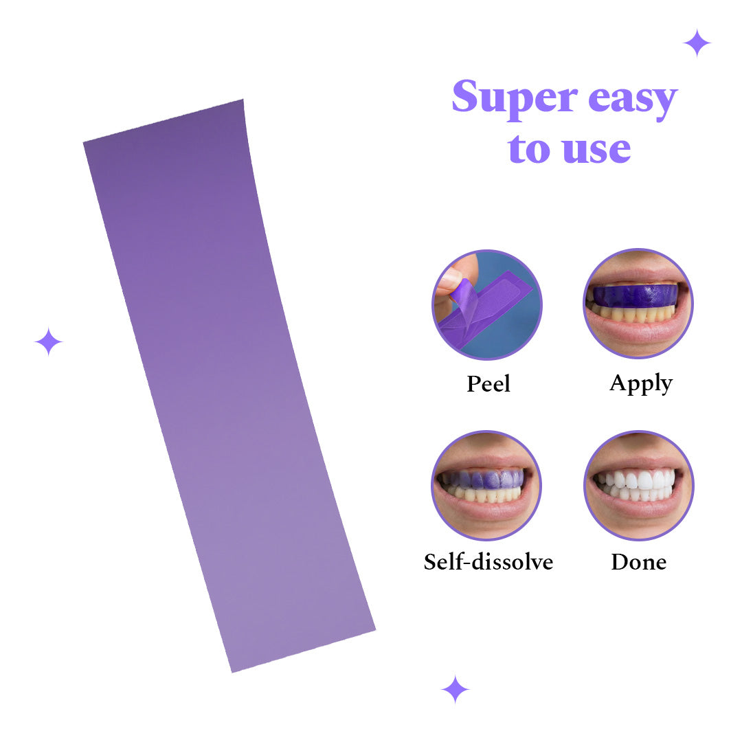 Purple Magic Teeth Whitening Strips - Self Dissolving — reference demo