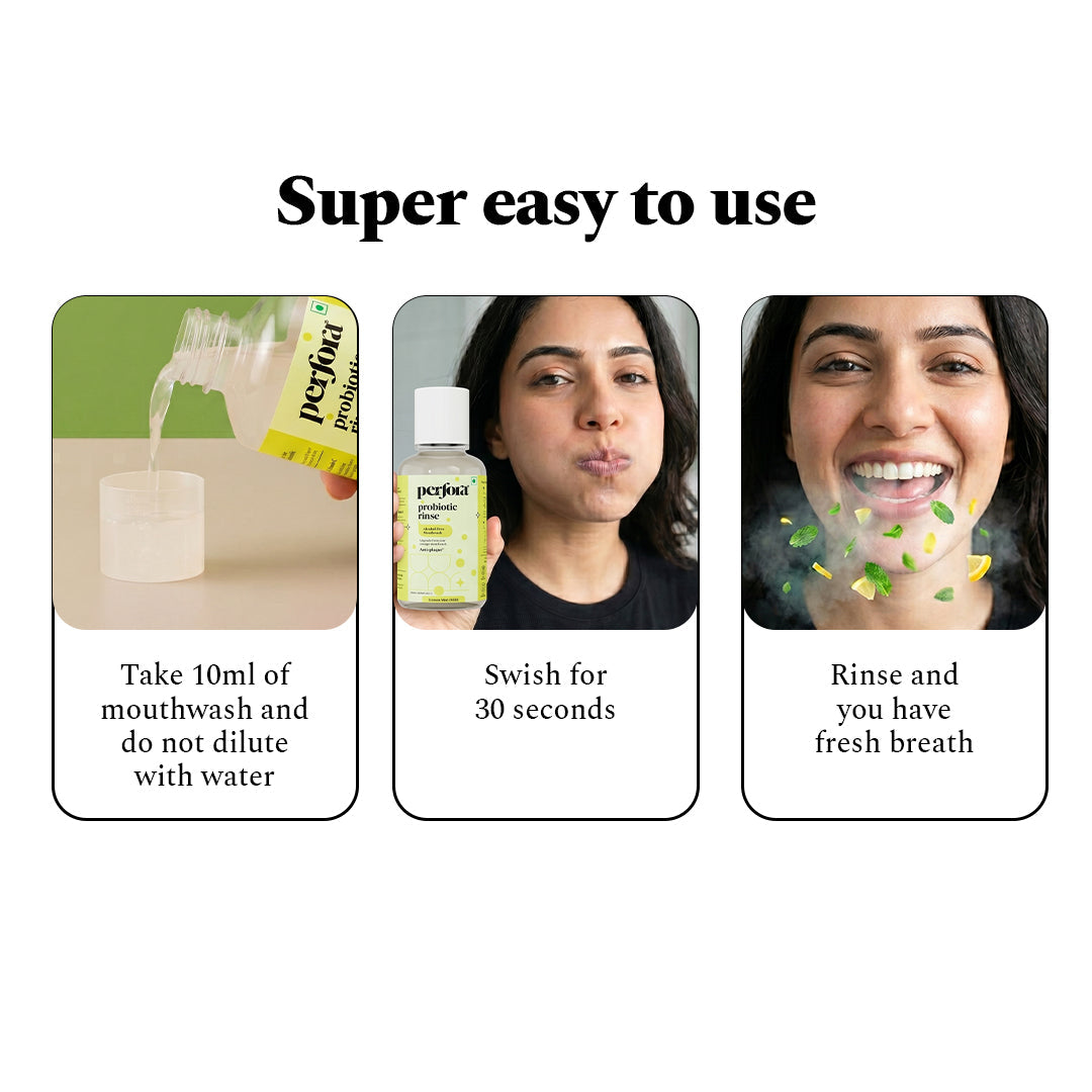 Lemon Mint Probiotic Anti-Plaque Mouthwash (500 ML) — reference demo