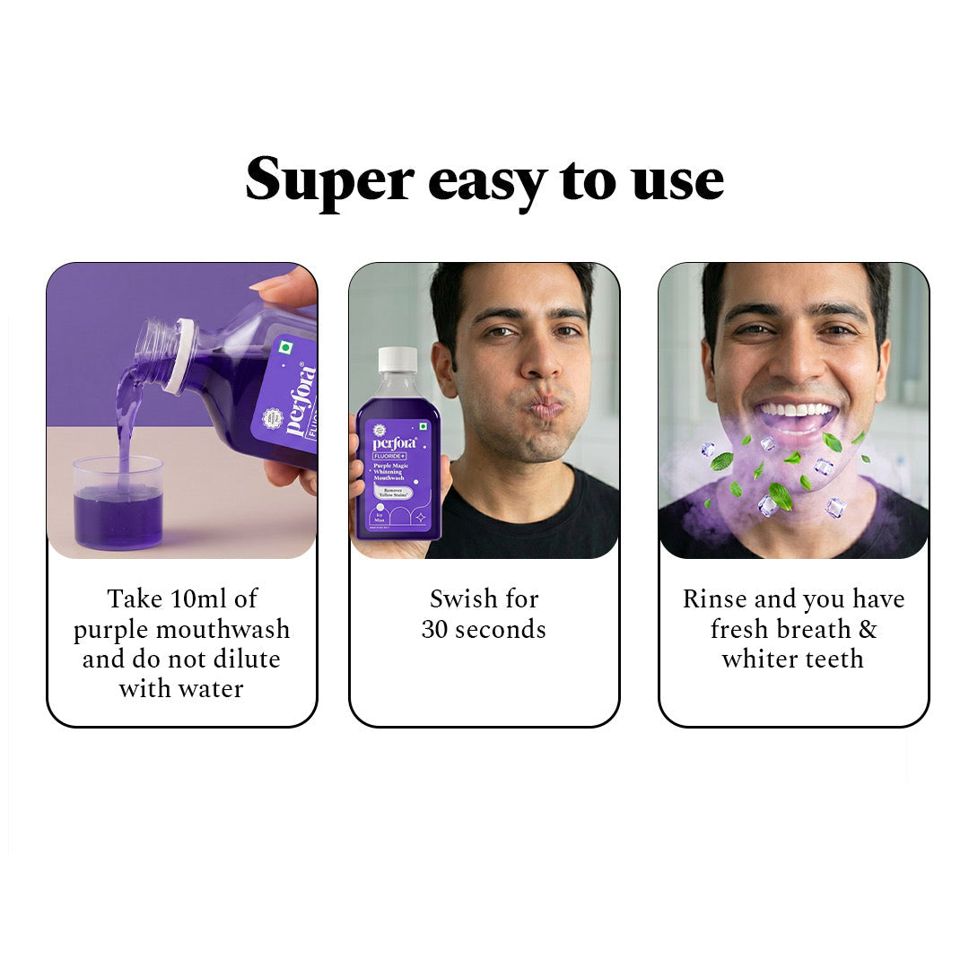 Purple daily dental care pack — reference demo