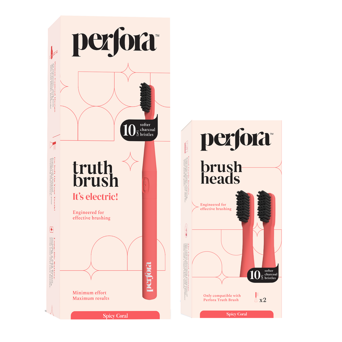 Electric Truthbrush + Brush Heads Combo - Spicy Coral — reference demo