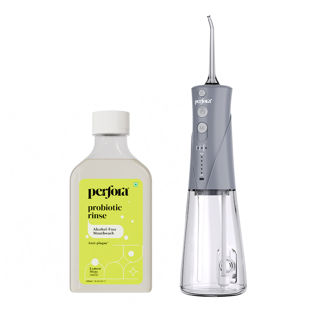 Power Dental Flosser and Lemon mint Mouthwash (300ML) — reference demo