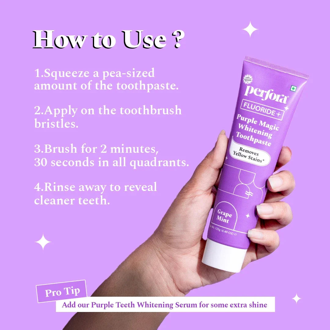 Purple Magic Whitening Toothpaste 125g — reference demo