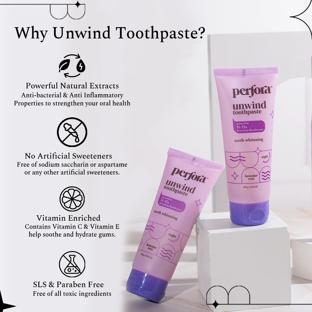 Unwind Toothpaste & Purple Whitening Serum Combo — reference demo